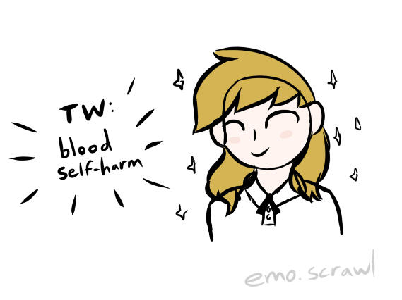 TW blood selfharm